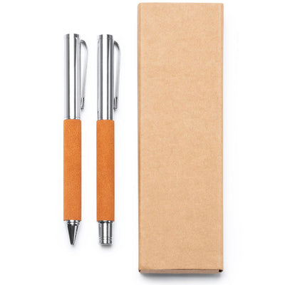 Set 2 pixuri premium din piele reciclata BL1321TA29 - Green Print