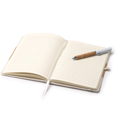 Set premium caiet si pix din pluta