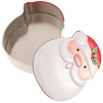 Cutie metalica cu forma de Mos Craciun XM774514 - Green Print