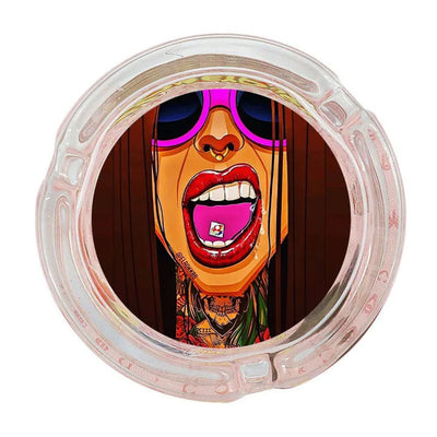 Scrumiera sticla sublimabila ROTUNDA AS251234 - Green Print