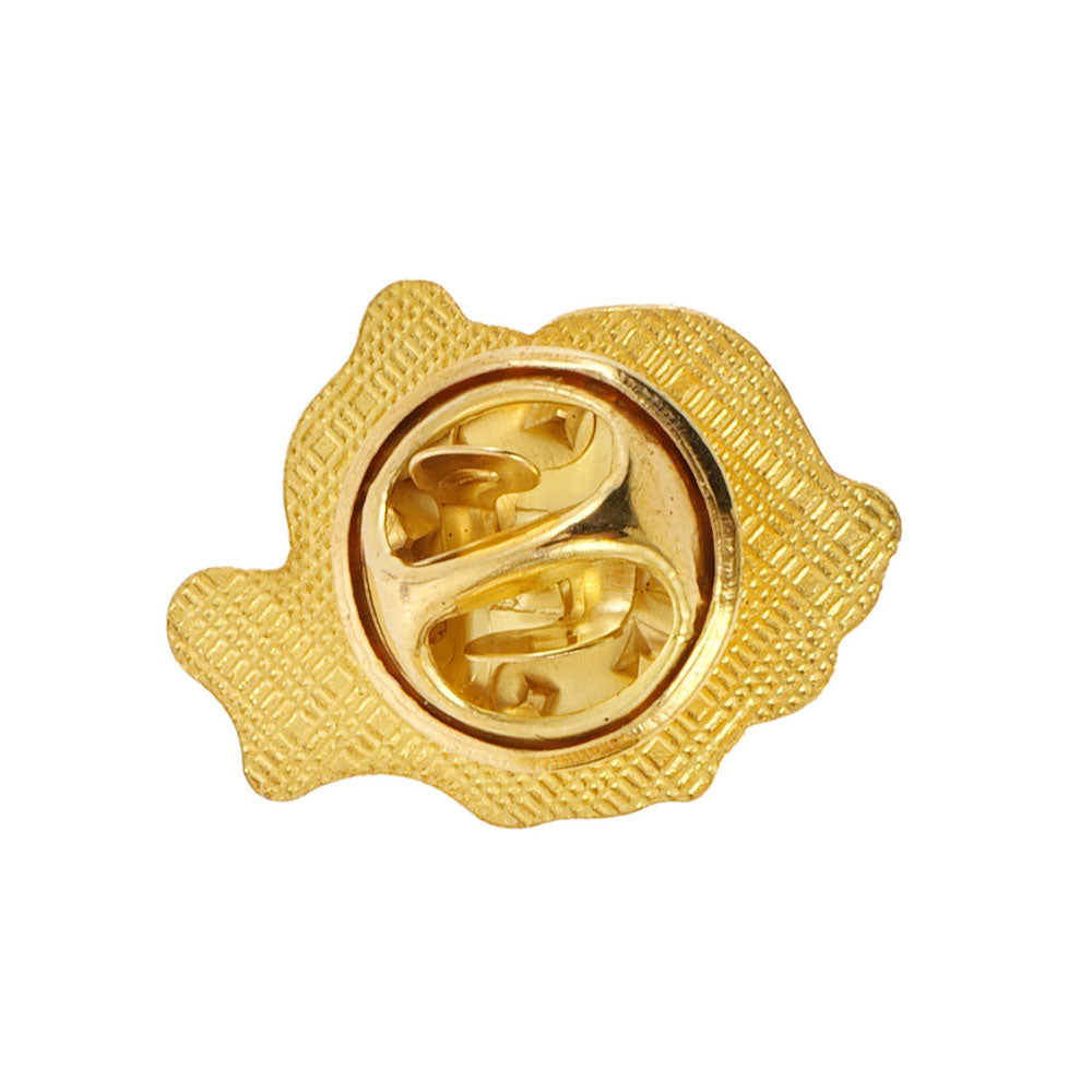 Pin metalic auriu tricolor ROMANIA