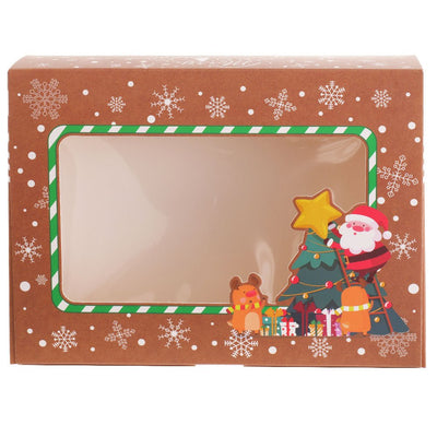 Cutie dreptunghiulara de cadou CRACIUN1 B846114 - Green Print