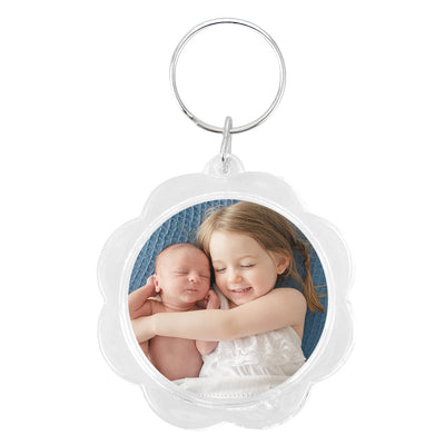 Breloc plastic insertie foto Floare - set 100 buc