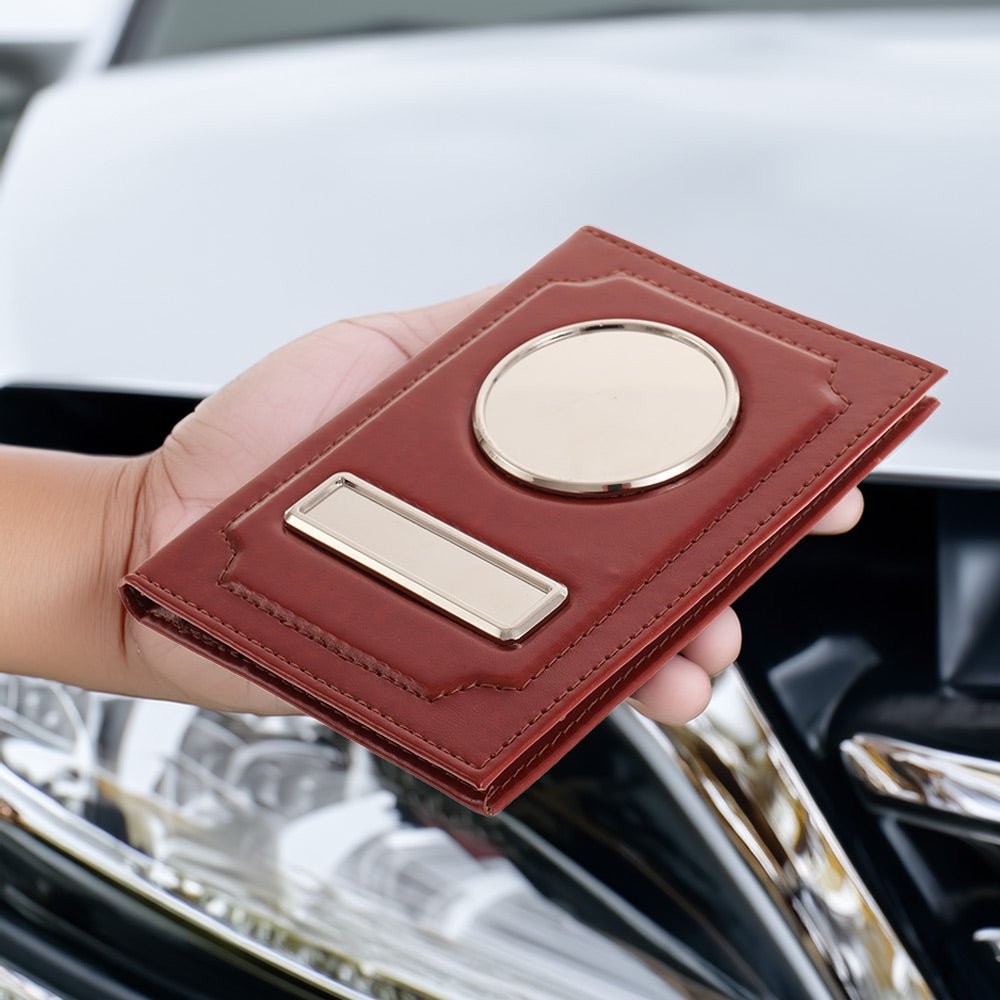 Portofel acte AUTO sigla si numar inmatriculare - maro TC361014 - Green Print