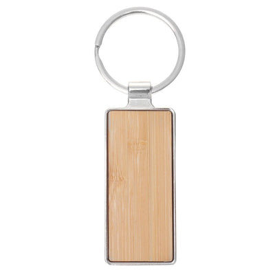 Breloc gravabil dreptunghi 5,5 x 2,5 lemn+metal KO1147S505 - Green Print