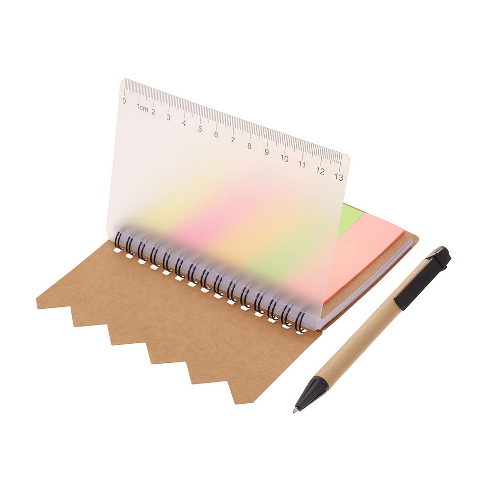 Agenda multifunctionala cu pix si notite adezive A6