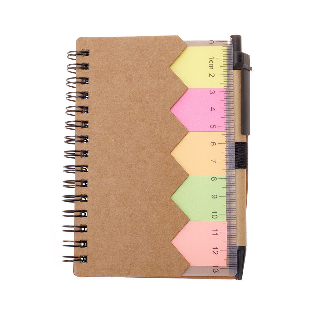 Agenda multifunctionala cu pix si notite adezive A6