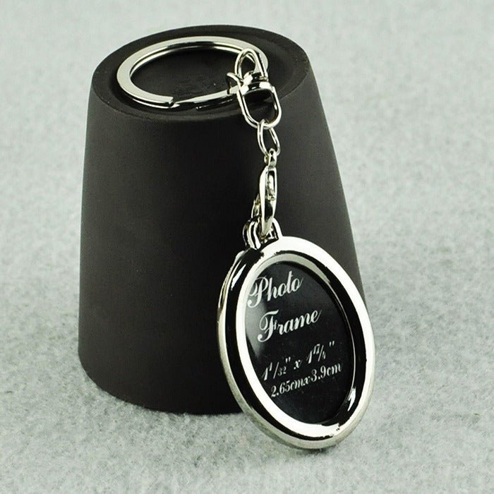 Breloc metalic insertie foto oval SO22 - Green Print