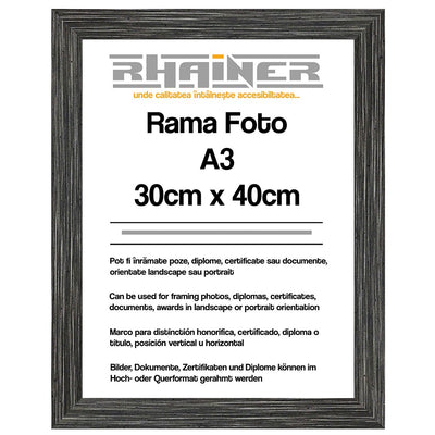 Madrid anthracite photo frame A3