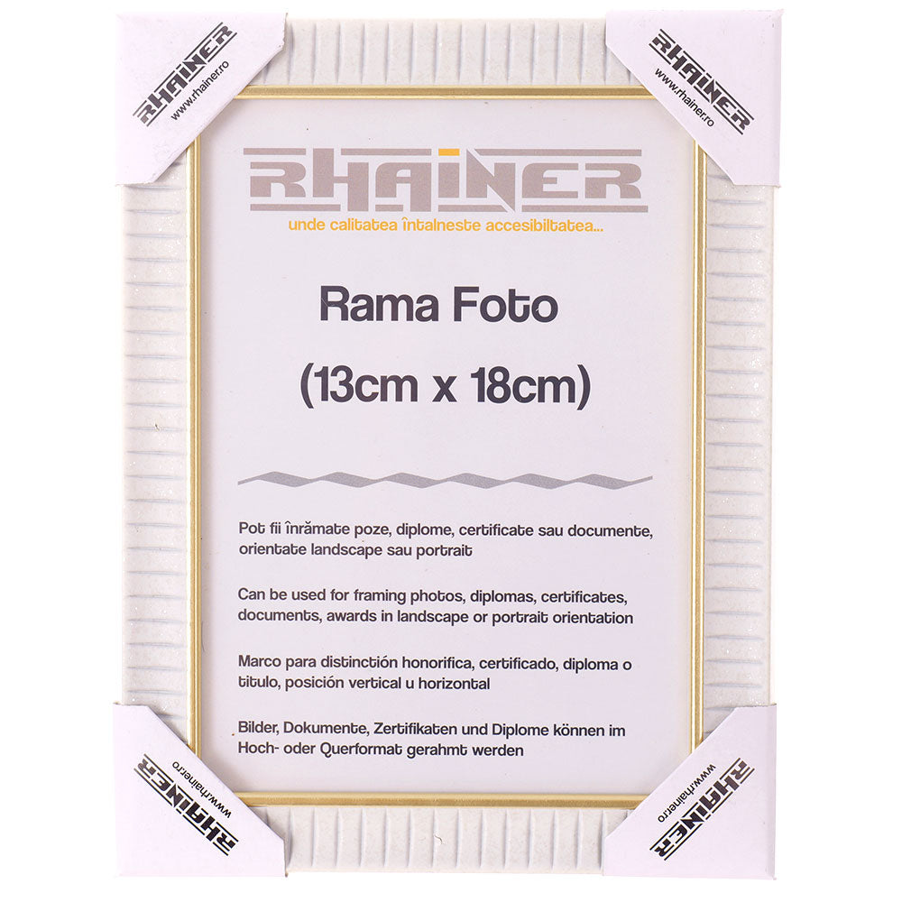 Rama foto Merida alb+auriu 13x18