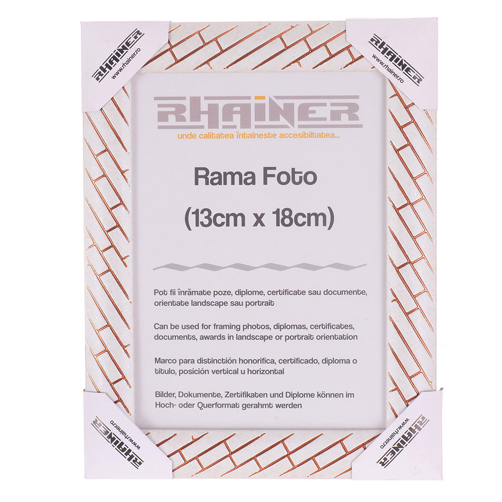 Rama foto Barrio alb+auriu rose 13x18
