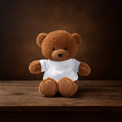 Ursulet de plus maro cu tricou sublimabil