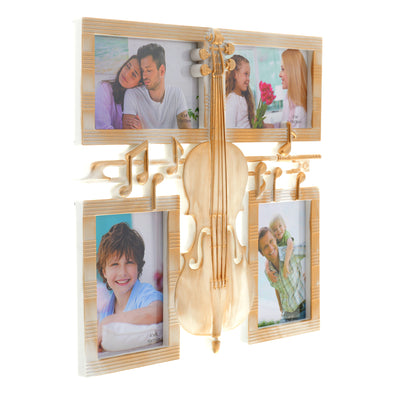 Violin collage photo frame 4 photos