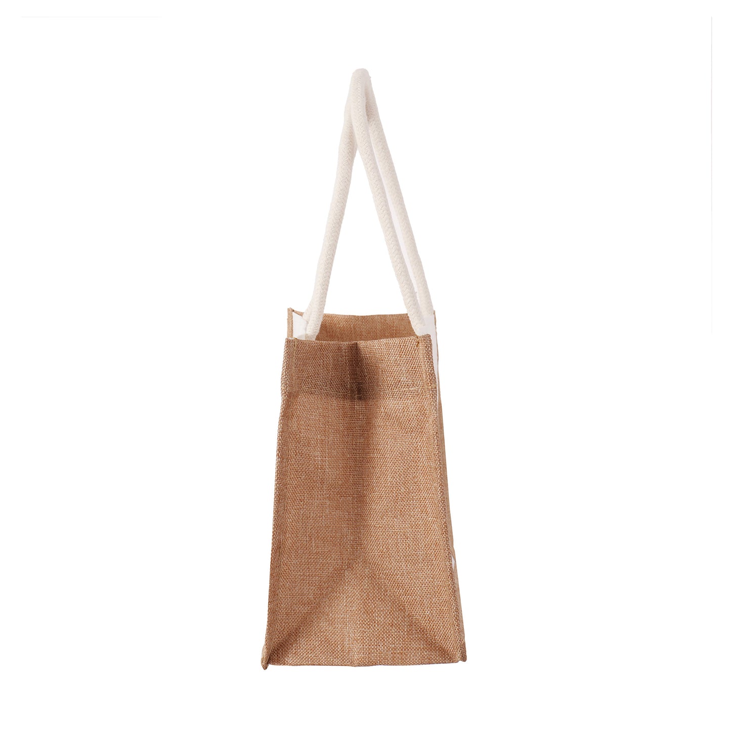Canvas jute bag with white sides 24x21