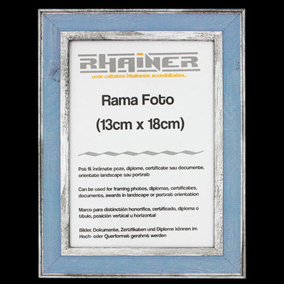 Rama foto Alicante albastru+argintiu 