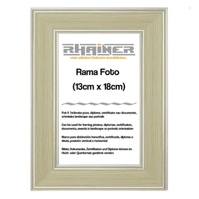 Rama foto Malaga crem+argintiu 13x18