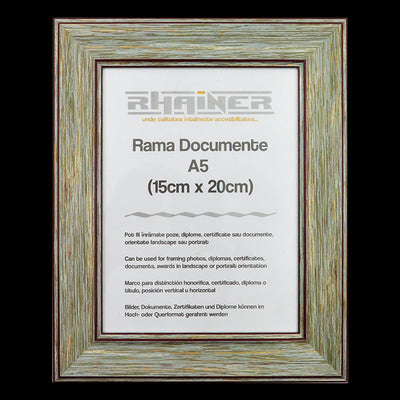 Rama foto Malaga verde+visiniu A5