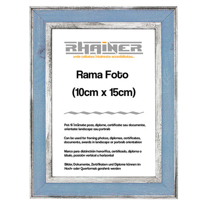 Rama foto Alicante albastru+argintiu 10x15