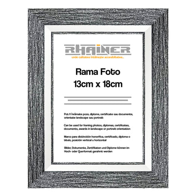 Rama foto Tenerife negru+alb 13x18