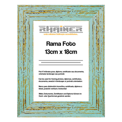 Rama foto Leon albastru deschis 13x18