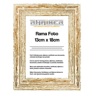 Rama foto Leon crem 13x18