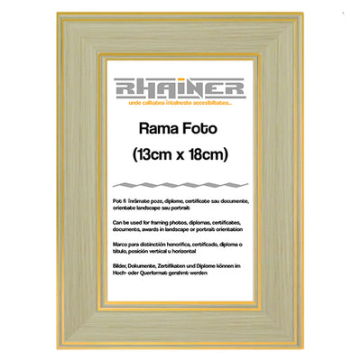 Rama foto Malaga crem+auriu 13x18