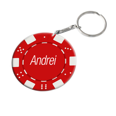 Breloc plastic rotund sublimabil