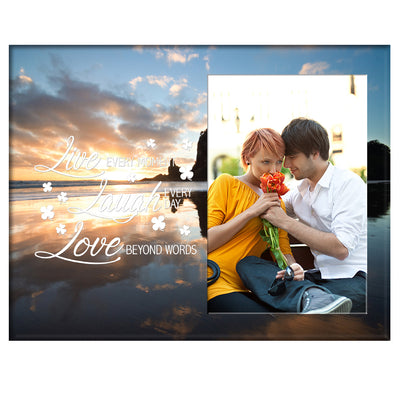 Rama foto sticla Live Laugh Love