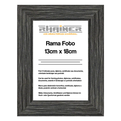 Rama foto Madrid 13x18 antracit