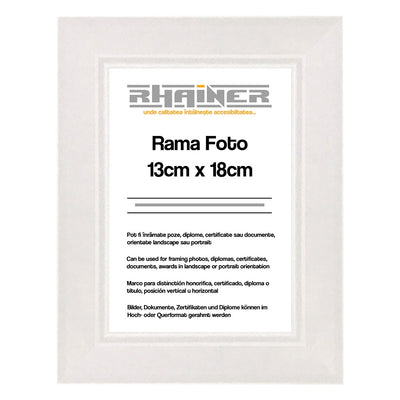 Rama foto Madrid alb 13x18