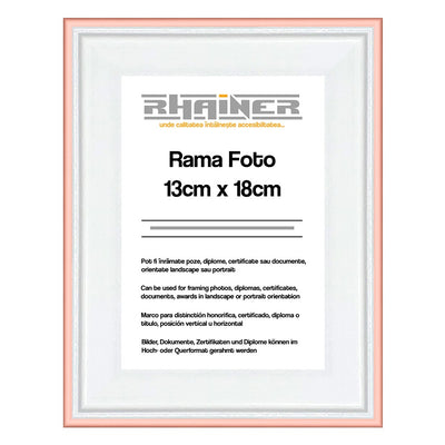 Rama foto Barcelona alb+negru 13x18