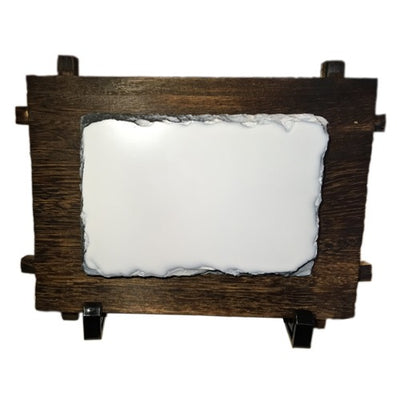 Placa ardezie pe suport de lemn