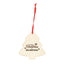 Ornament brad din lemn - snur rosu