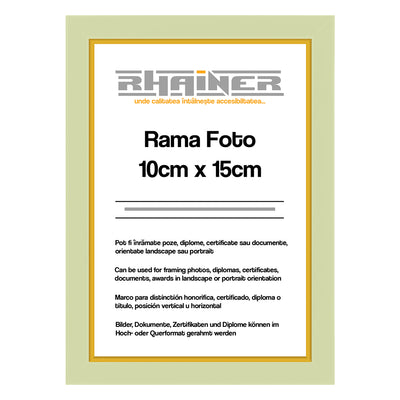 Rama foto Madrid crem+auriu 10x15