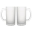 Set 2 halbe sublimabile din sticla sablata