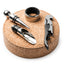 Set 4 accesorii vin in cutie de pluta