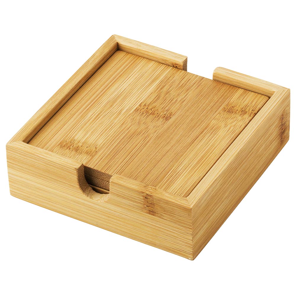 Set de 4 suporti de pahar din bambus