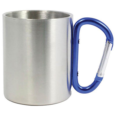 Cana metal inox sublimabila cu maner albastru