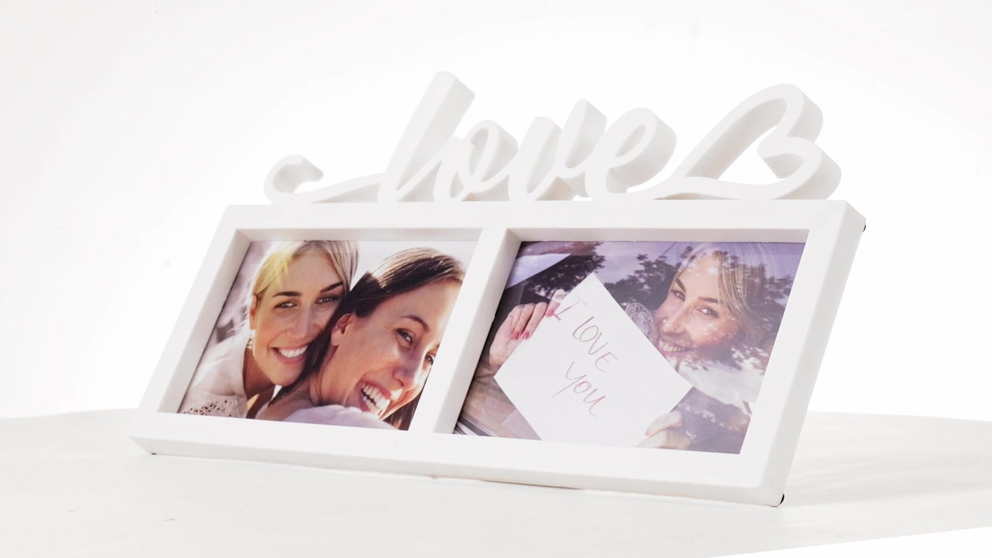 Рамка за снимки часовник LOVE 2 снимки