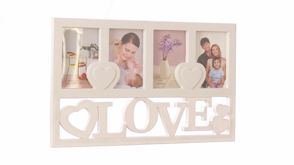 Rama foto colaj LOVE inimi 4 poze