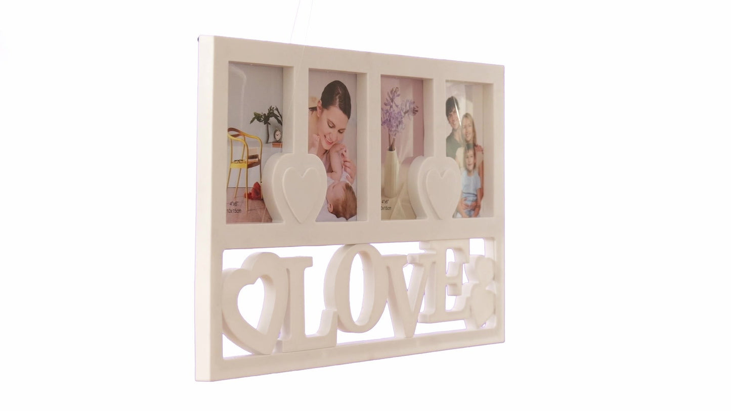 Rama foto colaj LOVE inimi 4 poze