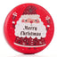 Cutie metalica rotunda rosie cu model Mos Craciun XM724744 - Green Print