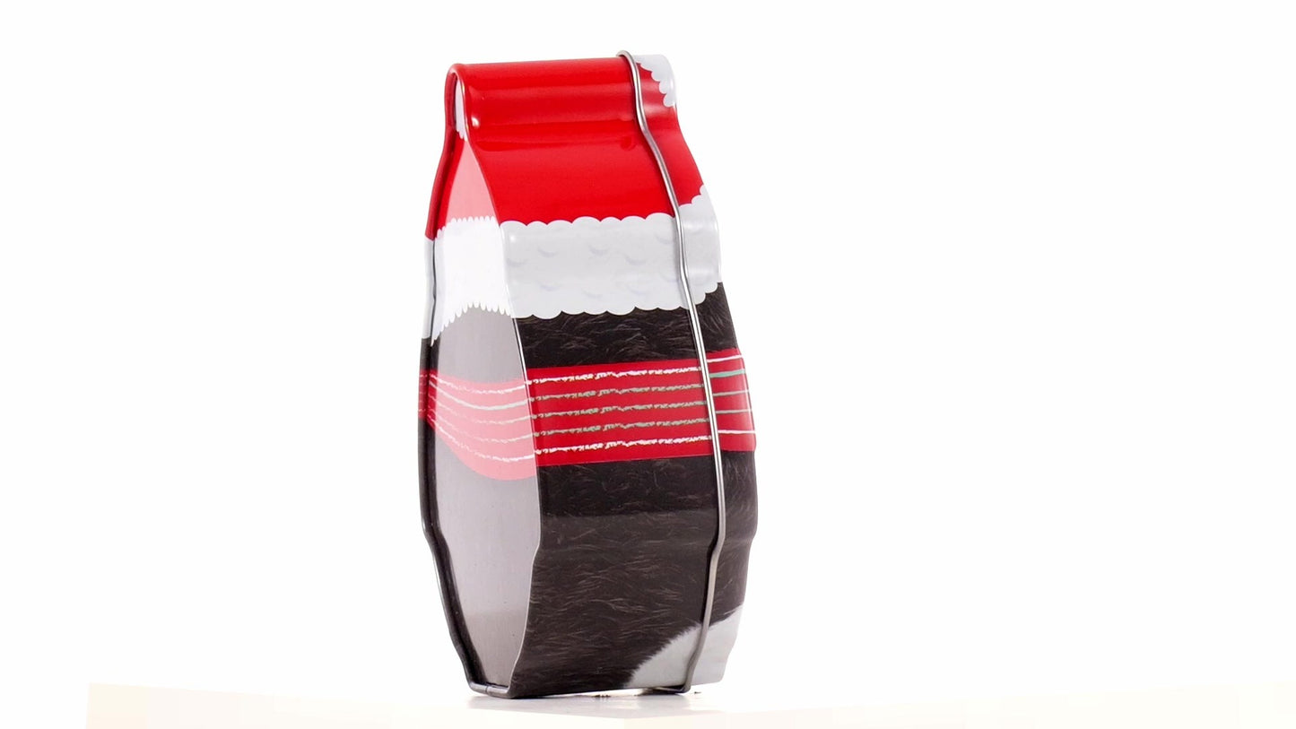 Cutie metalica cu forma pinguin