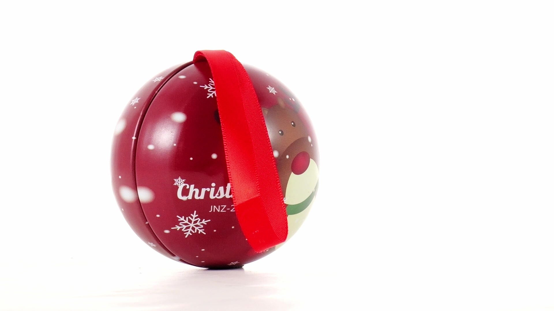 Glob de brad metalic rosu cu model ren Ø7 cm XM787812 - Green Print