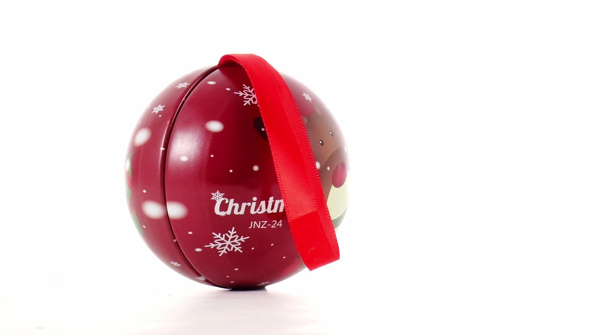 Glob de brad metalic rosu cu model ren Ø7 cm XM787812 - Green Print