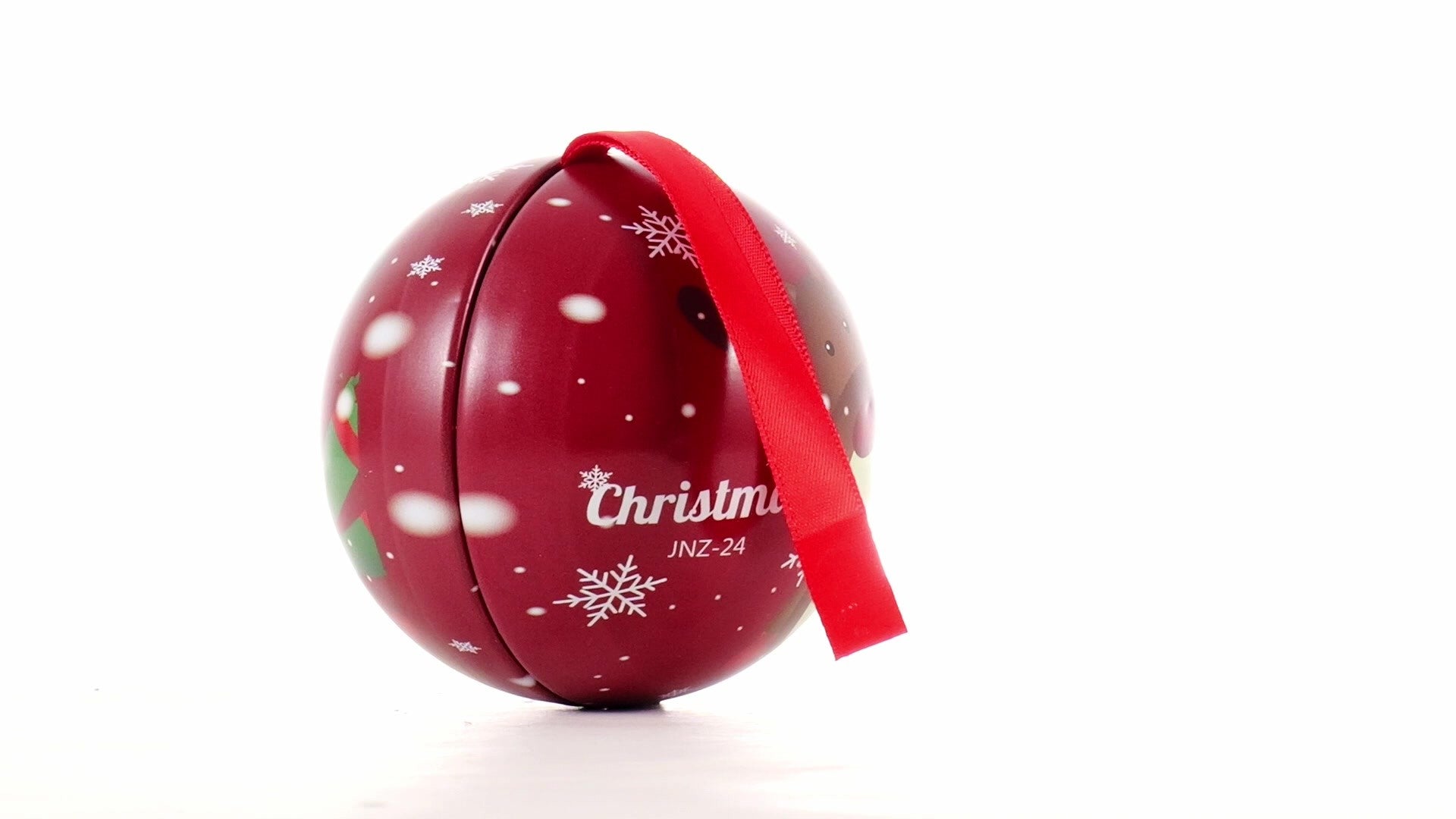 Glob de brad metalic rosu cu model ren Ø7 cm XM787812 - Green Print