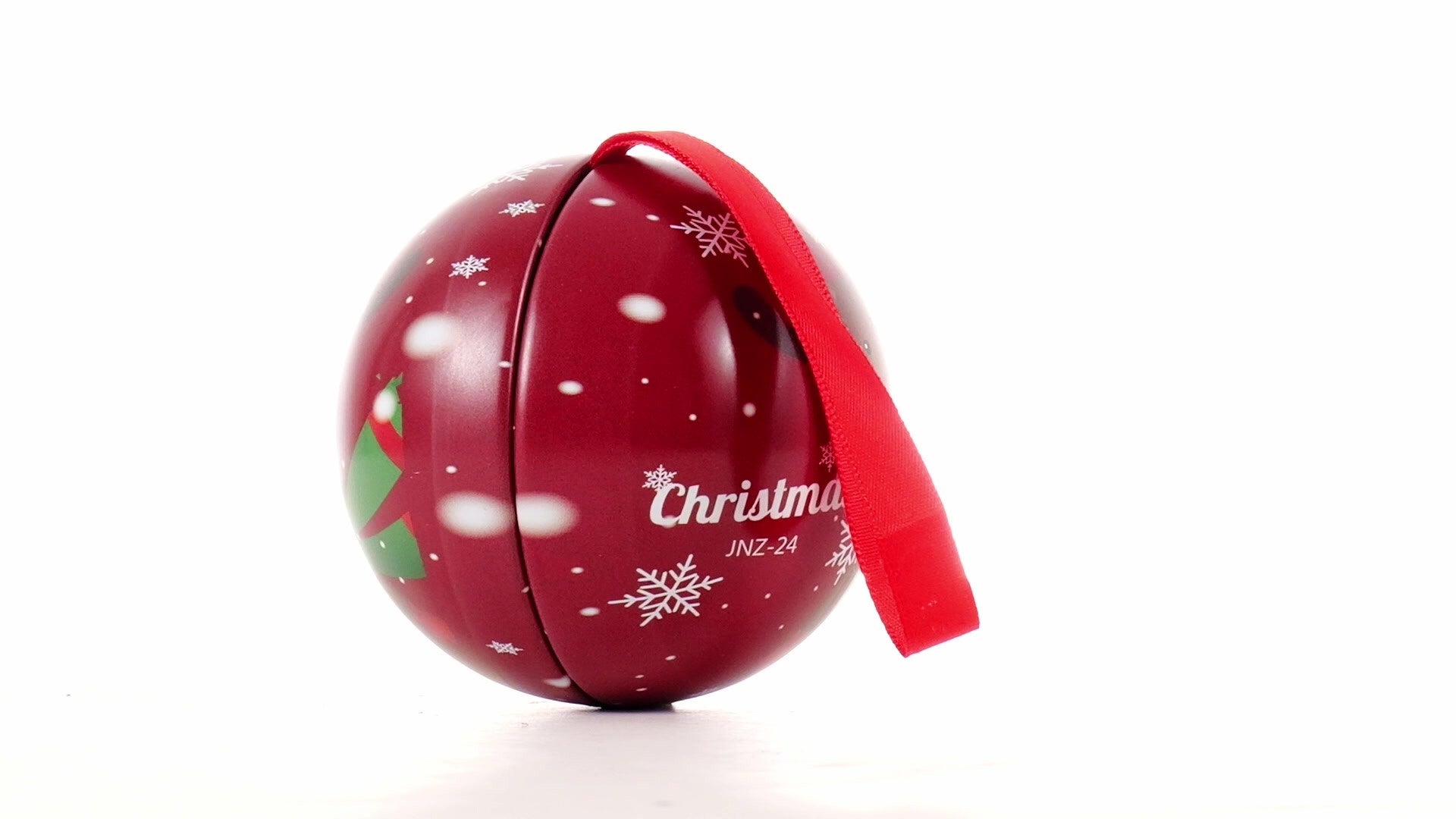 Glob de brad metalic rosu cu model ren Ø7 cm XM787812 - Green Print