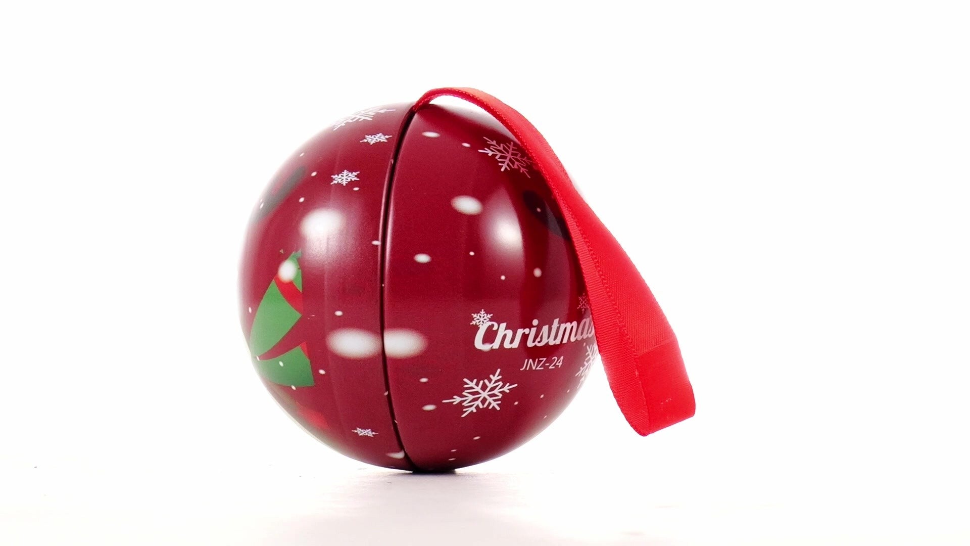 Glob de brad metalic rosu cu model ren Ø7 cm XM787812 - Green Print