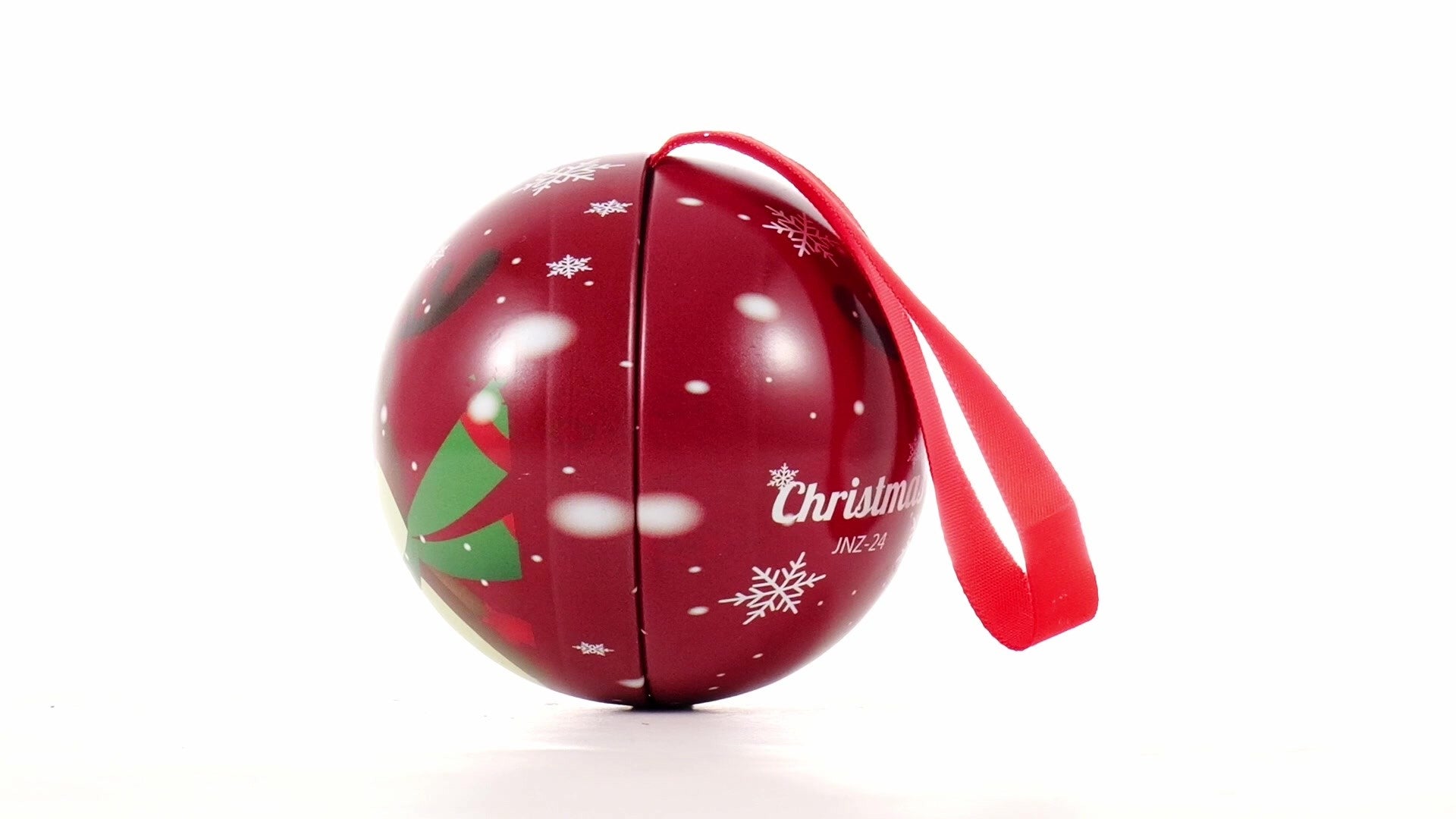 Glob de brad metalic rosu cu model ren Ø7 cm XM787812 - Green Print