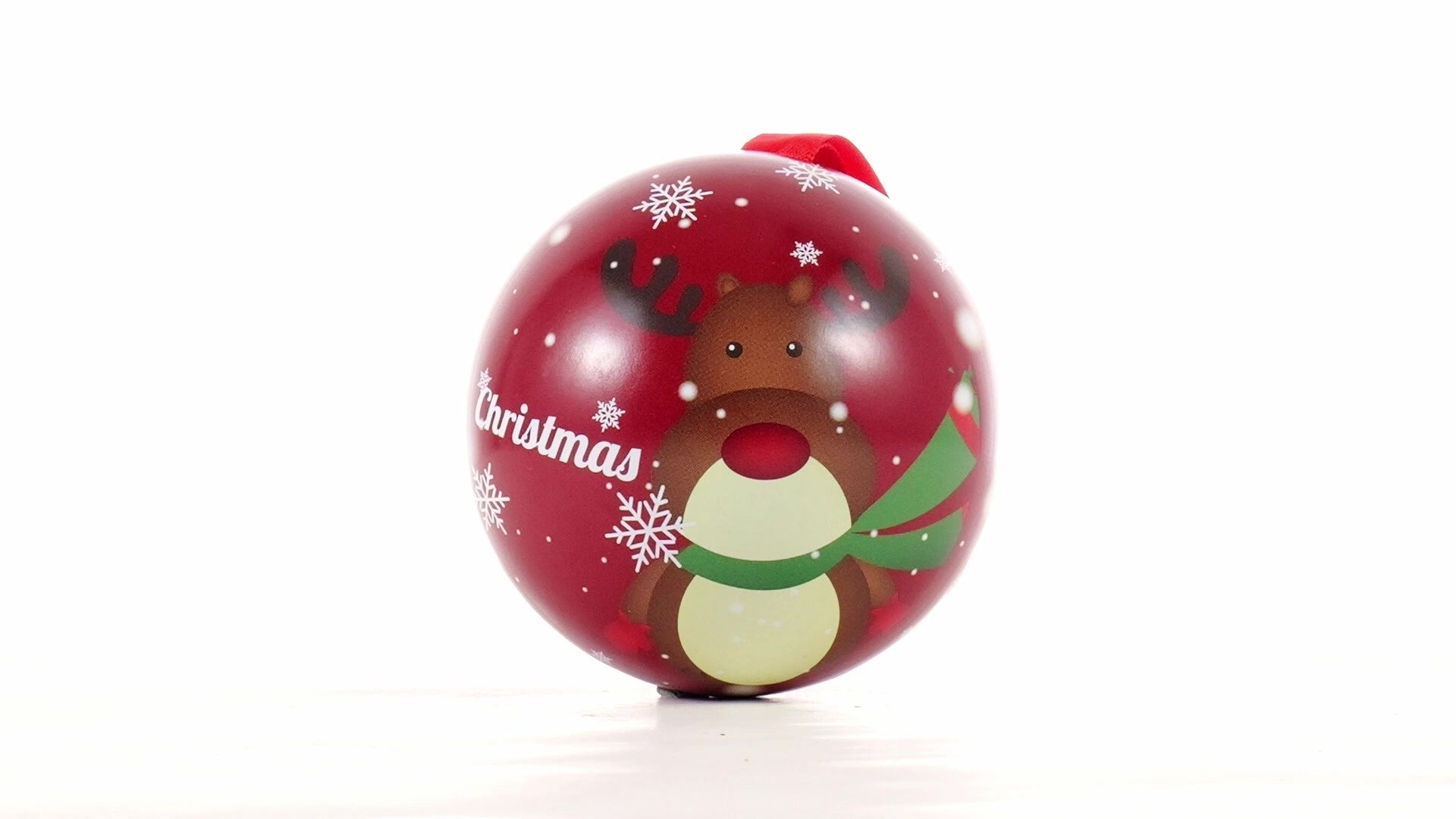 Glob de brad metalic rosu cu model ren Ø7 cm XM787812 - Green Print